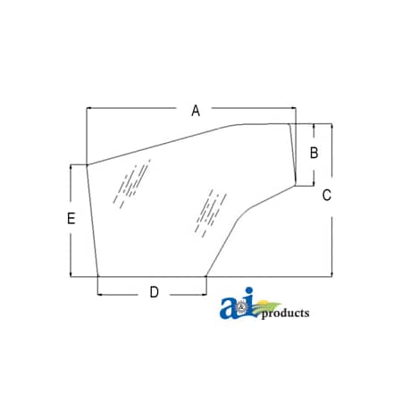 A & I Products Glass, Door (RH); Tinted 66" x46" x4" A-3907222M1